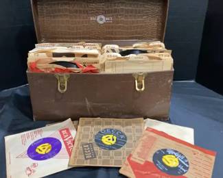 45 RPM Vinyl Records In Case