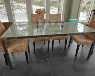 007 — Chrome & Glass Dining Table
33.5 × 71 × 29.5