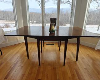 010 — Cherry Drop Leaf Table with Inlaid Legs
47 × 25 closed (49 open) × 29