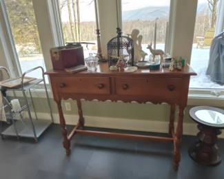 014 — Irving & Casson / A.H. Davenport Co. Two Drawer Scalloped Edge Server
48 × 21 × 36.5