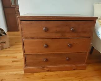 003 — Three Drawer Pine Chest
37 × 21 × 33