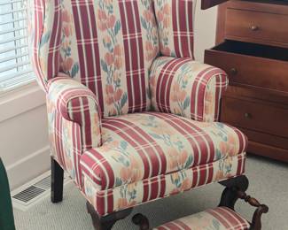 011 — Wingback Chair & Foot Stool
32 × 33 × 44
