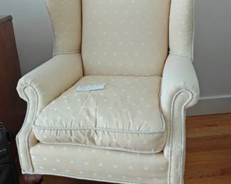 015 - "Butter" Yellow Wingback Chair 31" x 34" x 41"