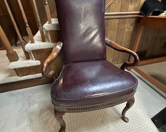 Leather occasional chair