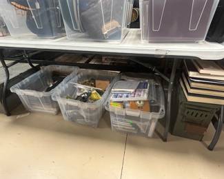 Assorted Military Collectibles, Books, firearm accessories and Ammo 