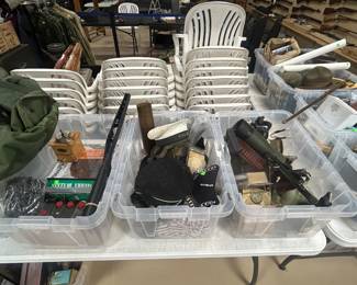 Assorted Military Collectibles, Books, firearm accessories and Ammo 