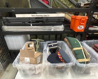Assorted Military Collectibles, Books, firearm accessories and Ammo 