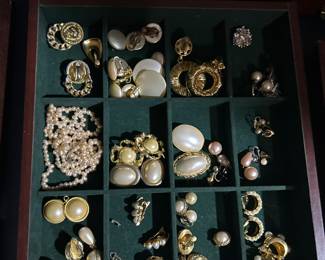 More costume jewelry earrings are clip on