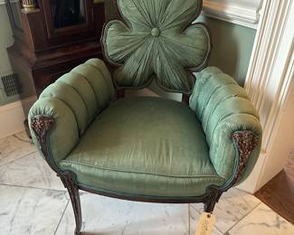 Grosfeld House Leaf Back Lounge Chair Hollywood Regency