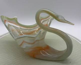 Vintage Murano Glass Swan Dish Center Peice