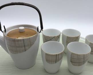 Vintage Jyoto Ceramic Tea Set with Teapot Cups  Japan