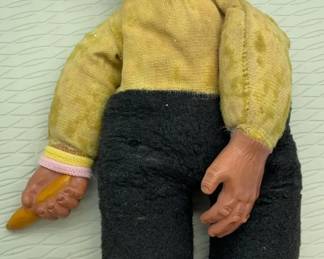 Vintage Rubber Face Monkey Doll Rough Condition