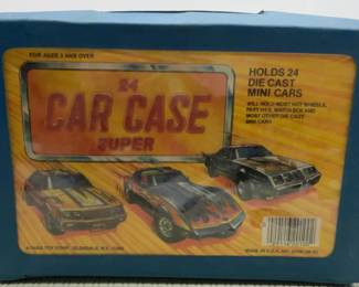  04 Vintage DieCast Car Lot with Blue Carrying Case with 22 Cars