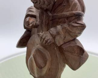 Vintage Hand Carved Wooden Folk Art, Traveler