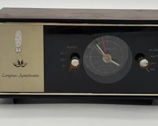 Vintage Longines Symphonette electric alarm clock with musical function AS IS Untested.