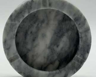 Vintage Modernist Grey Marble Ashtray with Two Cigarette rests.