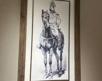 Marechal Duroc on horseback - print
52H x 28” W