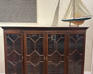 Attractive bookcase with glass shelving