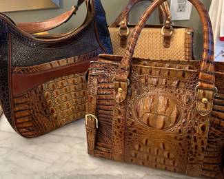About a dozen Brahmin handbags 