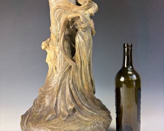 Beautiful large Goldscheider 2 ladies vase C.1890