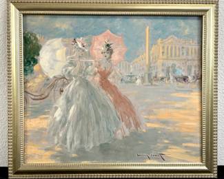 Rare original signed Louis ICART oil painting