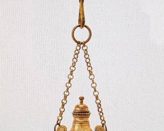 Rare Micromosaic & enamel hanging scent bottle C.1880