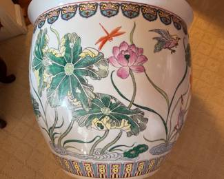 Yuet Tung China Works Vintage Chinese Porcelain Enamel Koi Fish Bowl Planter