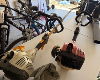 Gas edger, and Weedwhacker