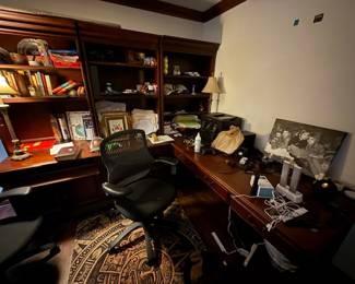 Office desk and credenza