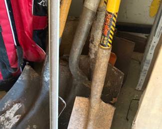 Rakes, shovels, and other yard tools