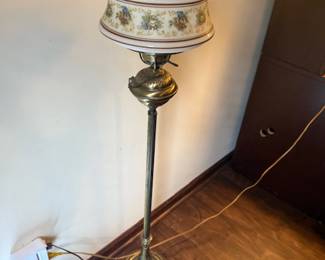 Vintage brass and glass lamp