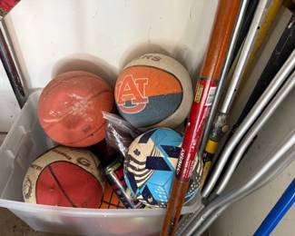 Lots of sporting equipment