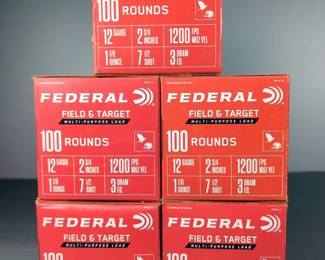 Federal Field & Target 12 Ga Shotgun Shells - Approx 500 Rounds