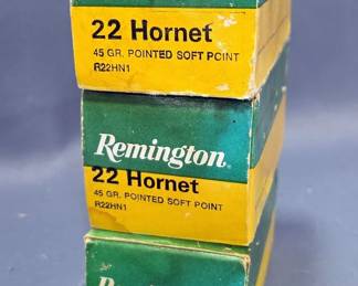 Remington .22 Hornet Ammunition, Approx 150 Rounds