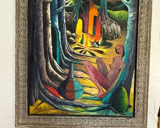 Haitian Artist Jacques-Enguerrand Gourgue 1930-1996
Signed Jegoureu