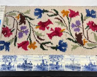 Delft Tiles & Needlepoint Rug