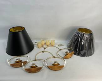 MCM Hanging Light & Lampshade Set
