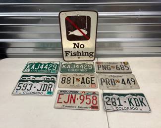 License Plates and Sign