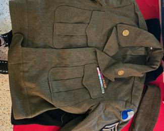 WW2 Army Uniform and caps. 