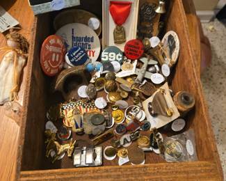 Army Medals. Army/Navy Uniform Buttons. 