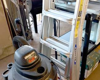 Shop vac + Werner folding ladder
