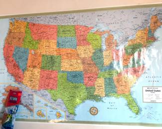 US map poster