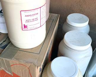 Assorted ceramic slips