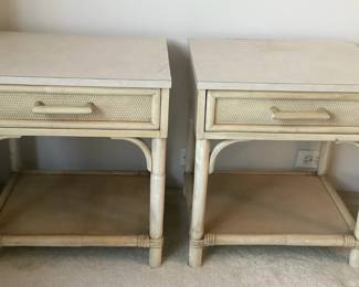 PPM002 Set Of Two Bamboo Style Nightstands 