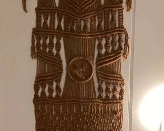 PPM015 Large Vintage Macrame Wall Hanging 