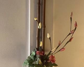 PPM011 Tall Japanese Bamboo Wall Hanging Vase