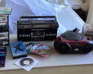 PPM074 Two Boomboxes, CD’s, DVD’s & More!