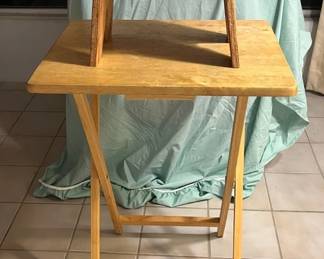 PPM021 Wooden TV Tray Table & Stool