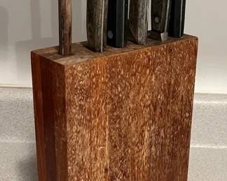 PPM108 Kitchen Knives & Wooden Knife Block
