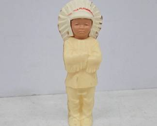 Native American in Headdress Plastic Figure